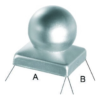Pfostenabdeckung A2 100 avec boule