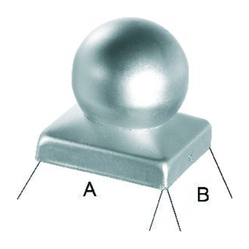 Pfostenabdeckung A2 100 avec boule