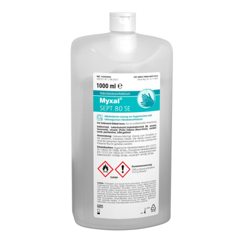 PGP MYXAL® SEPT 80 SE Handdesinfektion 1L Hartflache