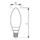 Philips Ampoule LED bougie E14 verre doré DIM MAS VLE