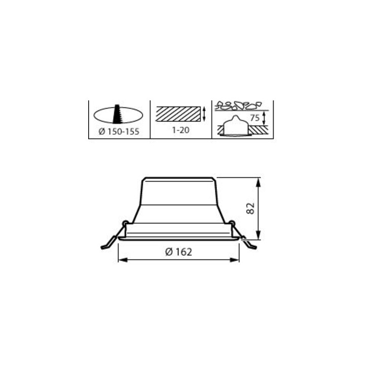 Philips LED-Downlight DN142B10S/830PSU-EWR 1200 lm 3000 K