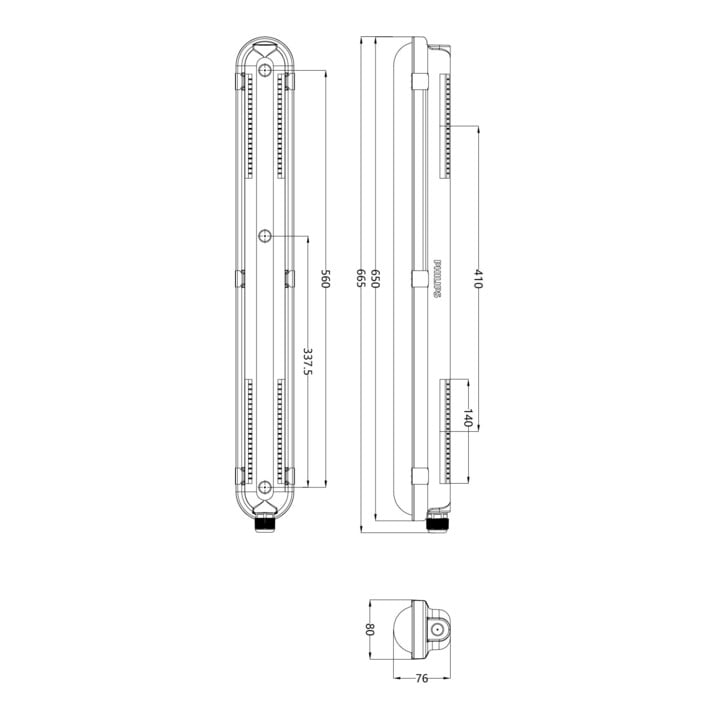 Philips LED-Feuchtraumleuchte WT120C 840 L600mm BWM
