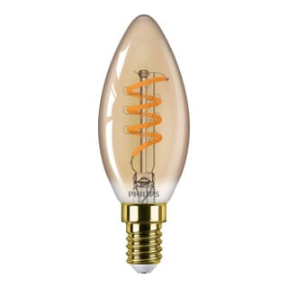 Philips LED-Kerzenlampe E14 gold Glas DIM MAS VLE