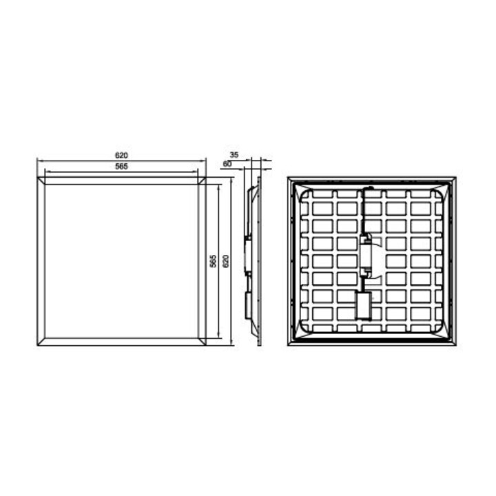Philips LED-Panel M625 840 DALI 3400 lm 28W Weiß