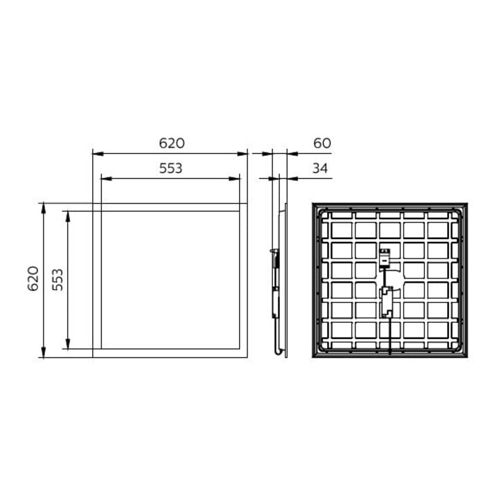 Philips LED-Panel M625 840 RC133V G6 3600 lm 26 W Blanc
