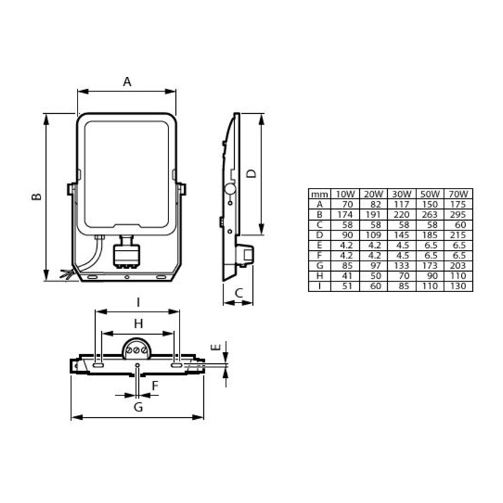 Philips LED-Strahler BVP167 50W 5500lm grau