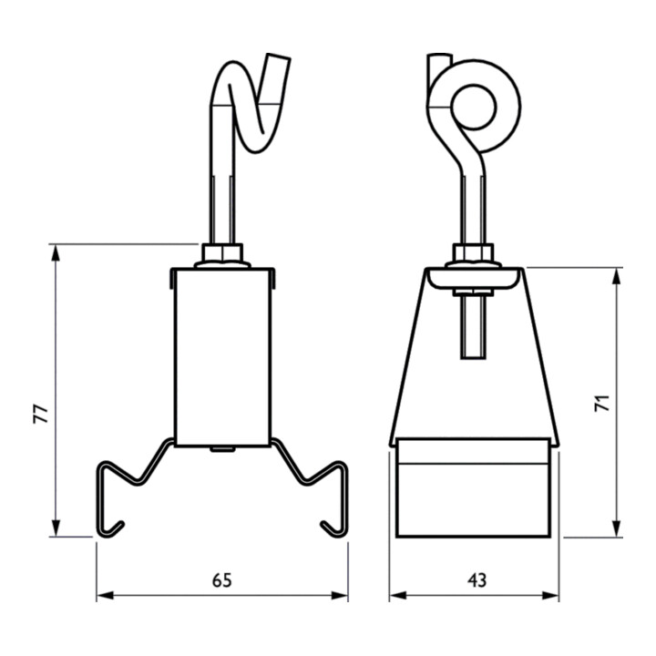 Philips Lighting Abhänger Maxos fusion LL500Z CB-CH WH