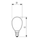 Philips Lighting Ampoule LED goutte E14 verre clair CorePro LED#34774800