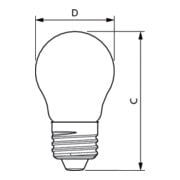 Philips Lighting Ampoule LED goutte E27 verre clair CorePro LED#34766300-5