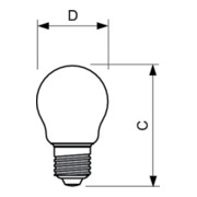 Philips Lighting Ampoule LED goutte E27 verre clair CorePro LED#34776200-5