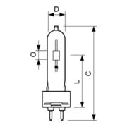 Philips Lighting Lampe à décharge 150W G12 CDM-T 150W/830-5