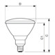 Philips Lighting Lampe chauffante infrarouge E27 240V PAR 38 IR 175 R PAR38/240V