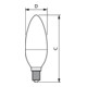 Philips Lighting Lampe LED bougie E14 mate CorePro can#31296800