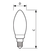 Philips Lighting Lampe LED bougie E14 verre clair CorePro LED#34726700-5