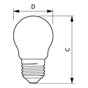 Philips Lighting Lampe LED goutte E27 verre clair CorePro LED#34732800-5