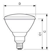 Philips Lighting Lampe réflecteur IR 230V E27 Infrarouge PAR38E 150W-4
