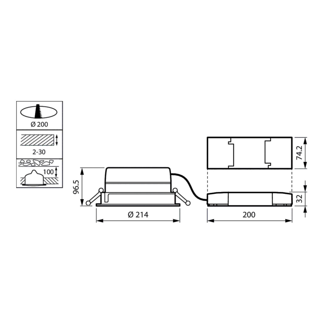 Philips Lighting LED-Downlight 4000K DN570B LED, 96987500