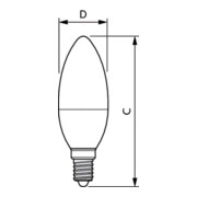 Philips Lighting LED-Kerzenlampe E14 matt CorePro can#31240100-5