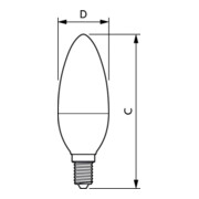 Philips Lighting LED-Kerzenlampe E14 matt CorePro can#31296800-5