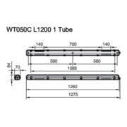Philips Lighting Luminaire pour pièces humides pour 1 tube LED WT050C 1xTLED L1200-4