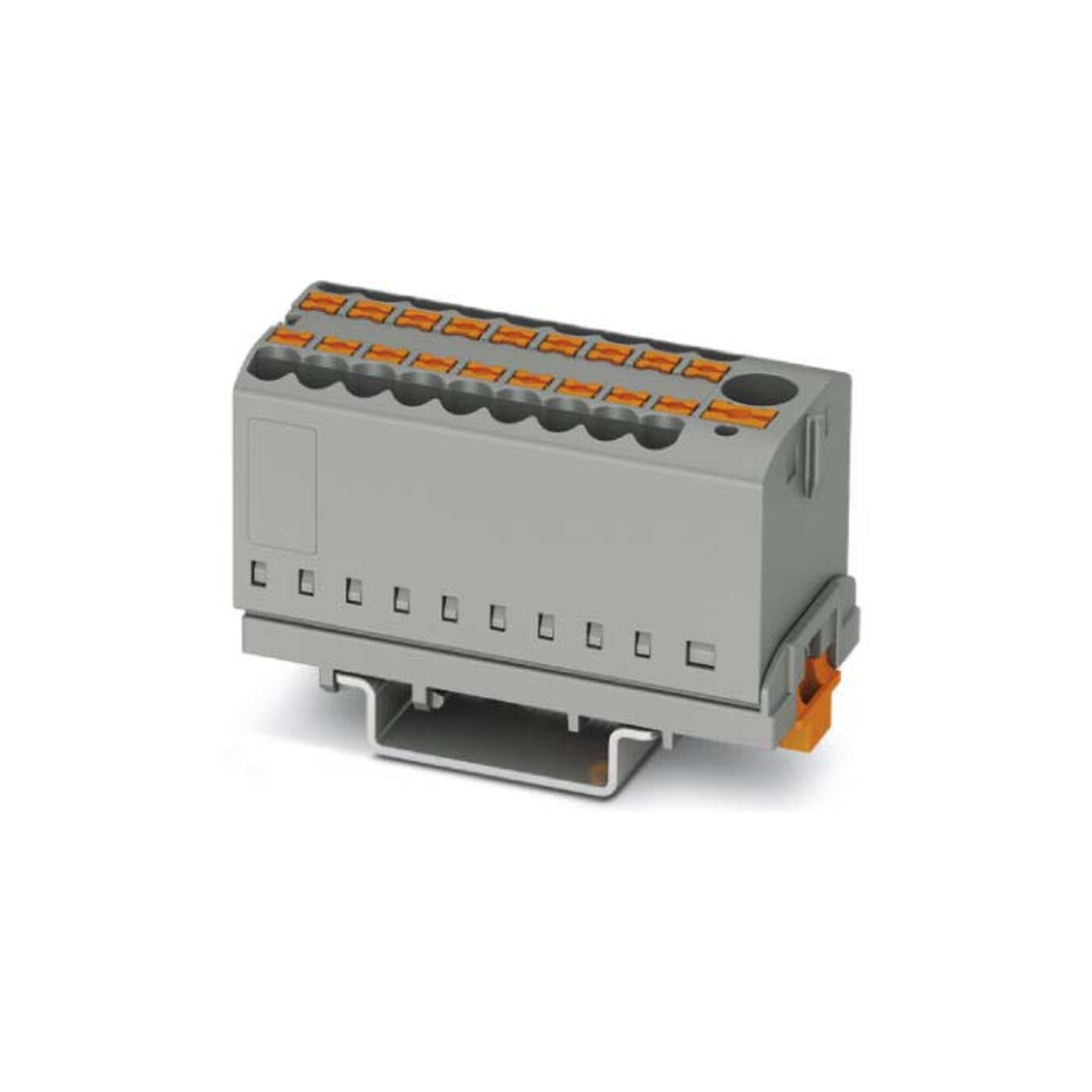 Phoenix Contact Bloc de distribution 0,14-4 mm², gris PTFIX6/12X2,5-NS35GY