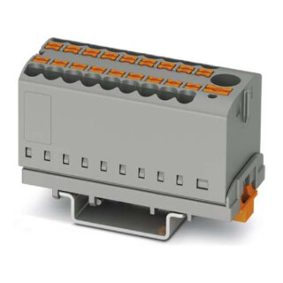 Phoenix Contact Bloc de distribution 0,14-4 mm², gris PTFIX6/18X2,5-NS35GY