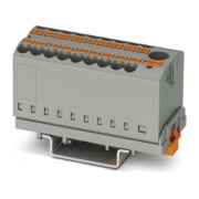 Phoenix Contact Bloc de distribution 0,14-4 mm², gris PTFIX6/18X2,5-NS35GY-1