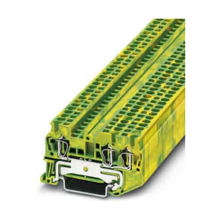 Phoenix Contact Bornier de terre 0,08-4 mm² vert-jaune ST 2,5-TWIN-PE