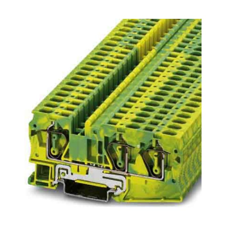 Phoenix Contact Bornier de terre 0,2-10 mm² vert-jaune ST 6-TWIN-PE