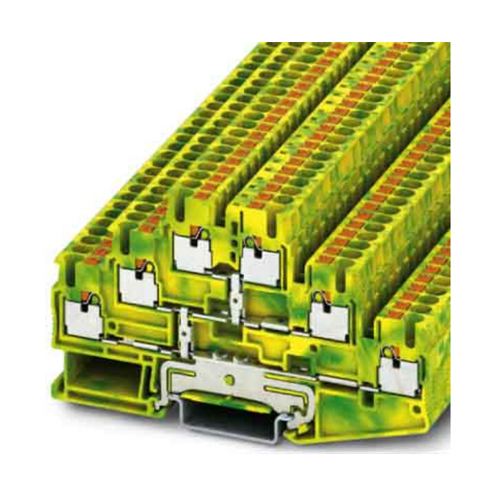 Phoenix Contact Bornier de terre 5,2 mm, vert-jaune PT 2,5-3PE