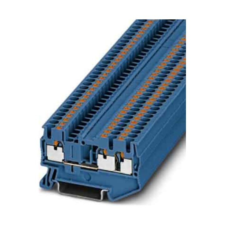 Phoenix Contact Borniers de passage 0,14-4 mm², 5,2 mm, bleu PT 2,5-TWIN BU