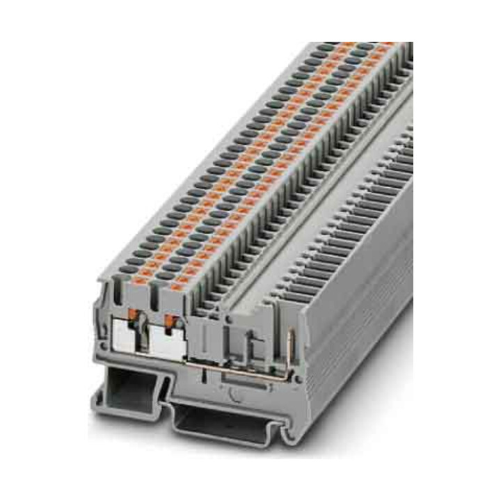Phoenix Contact Borniers de passage 0,14-4 mm², 5,2 mm, gris PT 2,5-TWIN/1P