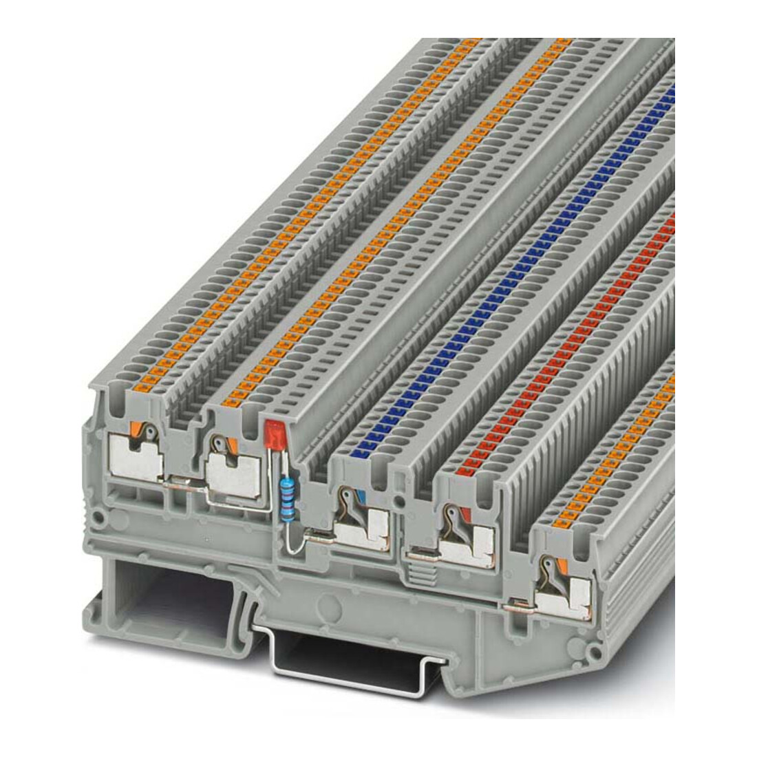 Phoenix Contact Borniers initiateurs/actionneurs 0,14-1,5 mm², gris PTIO1,5/S/4-LED 24RD