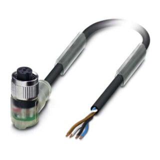 Phoenix Contact Câble capteur-actionneur M12 coudé, 4p., 10m SAC4P10,0PVC/M12FR3L