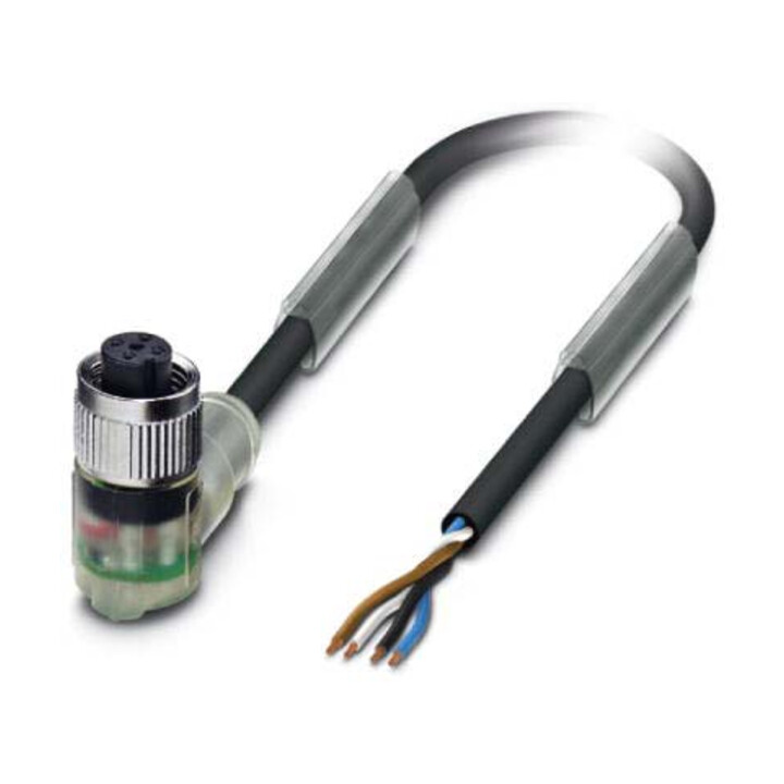 Phoenix Contact Câble capteur-actionneur M12 coudé, 4p., 10m SAC4P10,0PVC/M12FR3L
