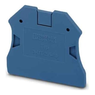 Phoenix Contact Capuchon de finition 48×2,2×48,4 mm, bleu D-UT 2,5/10 BU