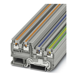 Phoenix Contact Connecteur de terre 0,14-1,5 mm², gris PTIO 1,5/S/3-PE