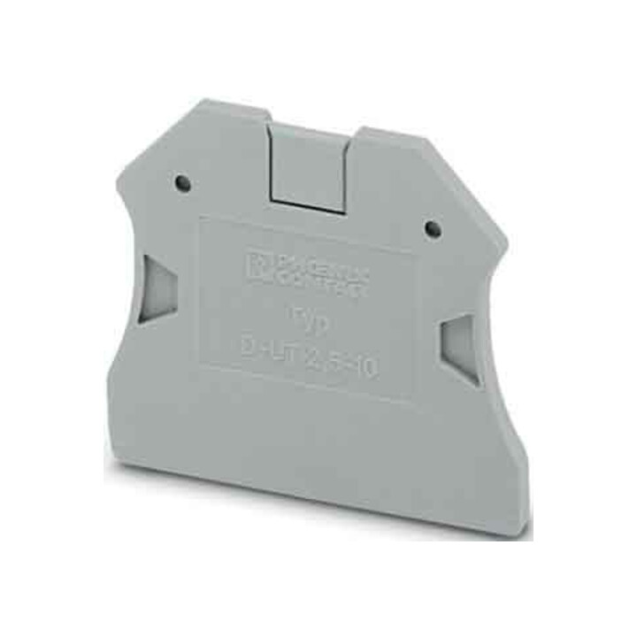 Phoenix Contact Couvercle de fin de ligne 47,7×2,2×48,4mm gris D-UT 2,5/10