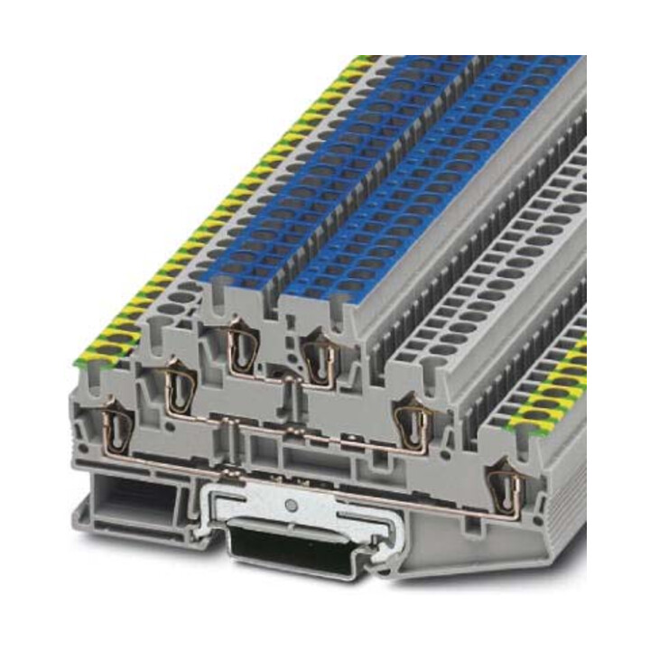 Phoenix Contact Dreistock-Klemme grau ST 2,5-PE/L/N