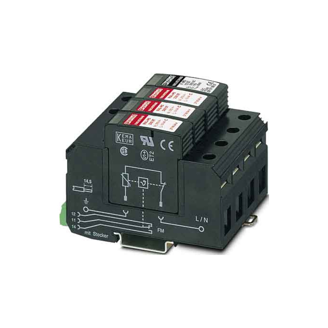 Phoenix Contact Parafoudre 230VAC 3+1 circuit VAL-MS 230/3+1 FM