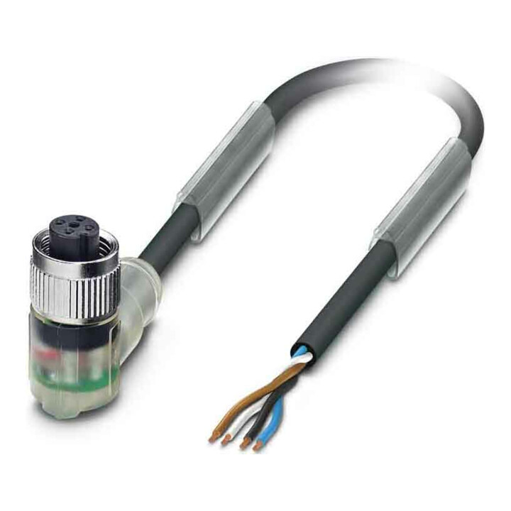 Phoenix Contact Sensor-Aktor-Kabel M12 gewinkelt,4p.,5m SAC4P5,0PUR/M12FR-3L