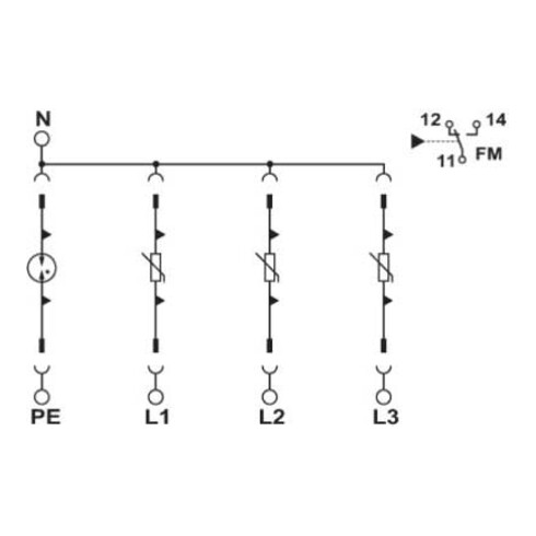 Phoenix Contact Überspannungsableiter Typ 2 VALSECT2-3S-350/40FM