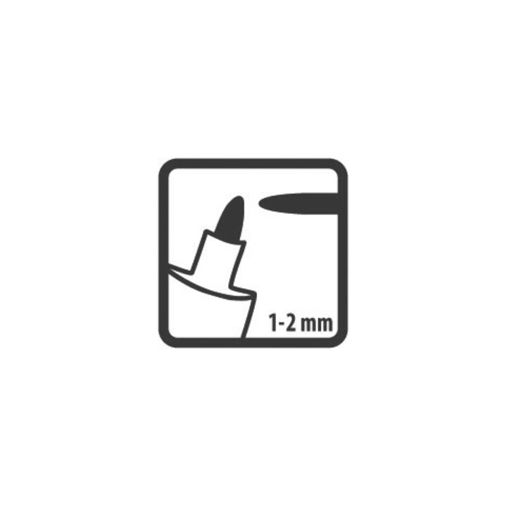 Pica Filzstift INSTANT WHITE 1-2mm weiß wasserfest