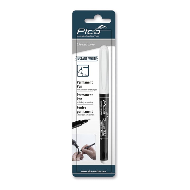 Pica Filzstift INSTANT WHITE 1-2mm weiß wasserfest