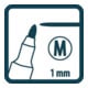 Pica Filzstift Permanent Pen M 1,0mm schwarz