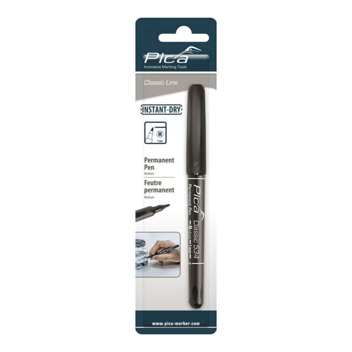 Pica Filzstift Permanent Pen M 1,0mm schwarz