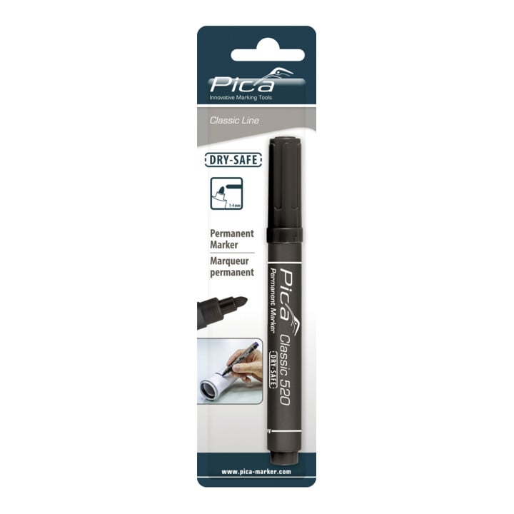Pica Permanent Marker 1-4mm schwarz Rsp 520/46
