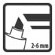 Pica Permanent Marker 2-6mm schwarz 521/46