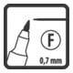 Pica Permanent Pen F 0,7mm schwarz wasserfest