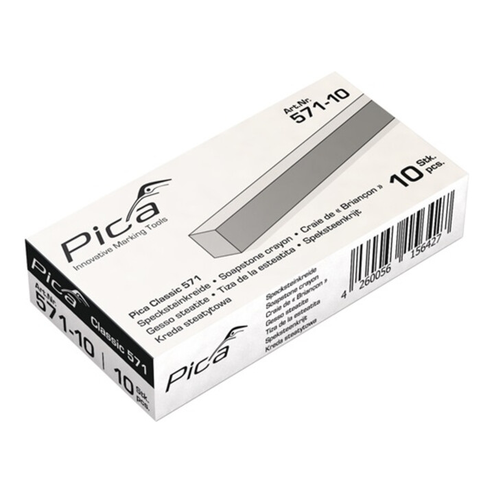 Pica Specksteinkreide Classic unpapiert,hitzebst.b.2000GradC 10 St./Schachtel